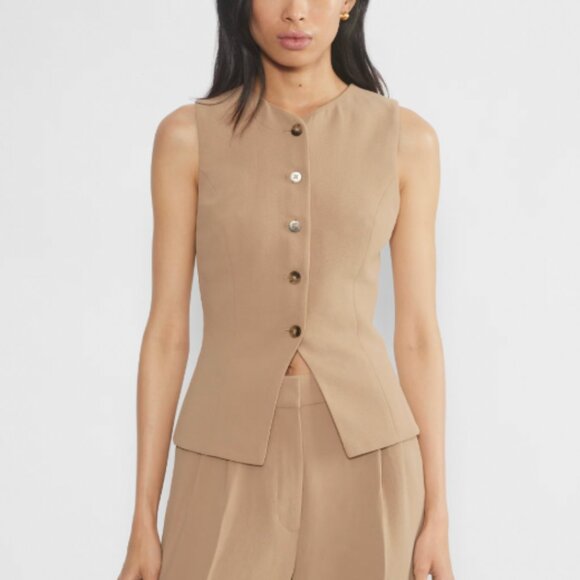 Aritzia Regal Vest Top in Bronze Camel - Picture 1 of 8